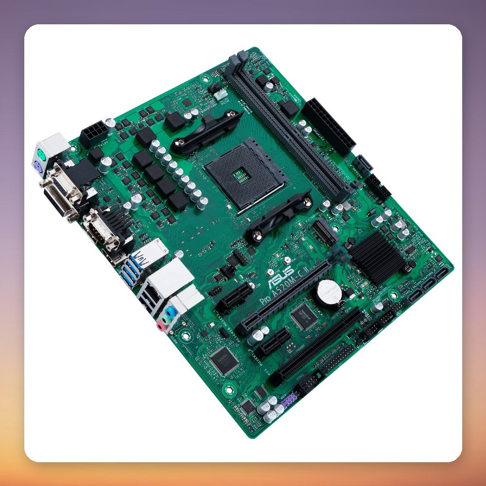 Asus PRO A520M-C II/CSM AM4 Micro ATX Motherboard, AMD A520, DDR4, M.2 – image 4