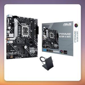 Asus PRIME H610M-A WIFI Intel H610 LGA 1700 DDR5 mATX Motherboard with Wi-Fi 5