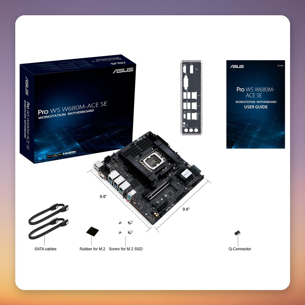 Asus PRO WS W680M-ACE SE Intel W680 LGA 1700 Micro-ATX Workstation Motherboard – image 4