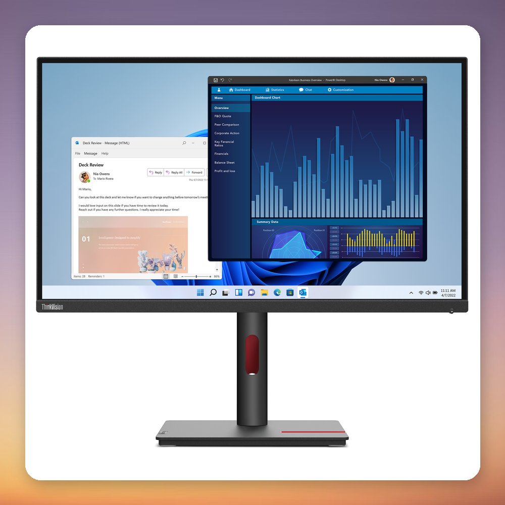 Lenovo ThinkVision T27p-30 27" 4K UHD IPS Monitor, USB-C 90W PD, 60 Hz