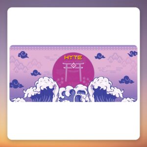 HYTE CNVS Analog Eternity Desk Pad 900 x 400 mm XXL Gaming Mouse Mat, Purple/Multicolour