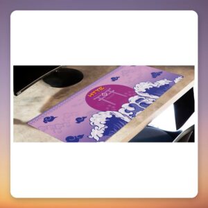 HYTE CNVS Analog Eternity Desk Pad 900 x 400 mm XXL Gaming Mouse Mat, Purple/Multicolour