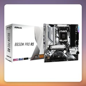 ASRock B650M Pro RS AM5 Micro-ATX Motherboard, B650, DDR5, 3x M.2