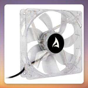 Sharkoon TC1225L 120 mm Case Fan, Blue LED, Transparent, 3-Pin (Bulk)