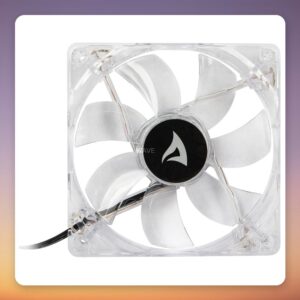 Sharkoon TC1225L 120 mm Case Fan, Blue LED, Transparent, 3-Pin (Bulk)