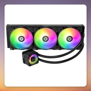 Enermax LIQMAXFLO 420 ARGB 420 mm AIO Liquid CPU Cooler, Black