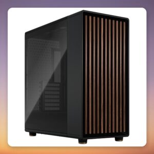 Fractal Design North XL Charcoal Black TG Dark E-ATX Mid Tower Case, Walnut Wood Front