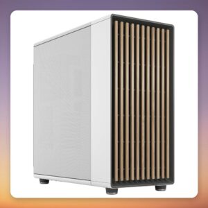 Fractal Design North XL Chalk White E-ATX Mid Tower Case, Mesh Front, Oak Wood