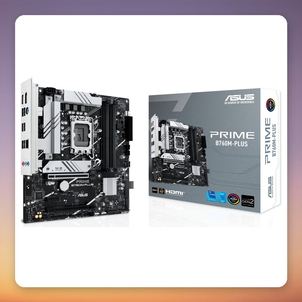 Asus PRIME B760M-PLUS Intel B760 LGA 1700 DDR5 Micro ATX Motherboard