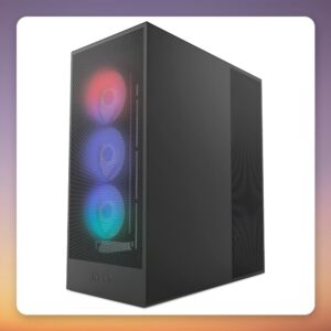 NZXT H7 Flow RGB (2024) Mid-Tower Case, Black, Tempered Glass, E-ATX