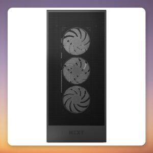 NZXT H7 Flow RGB (2024) Mid-Tower Case, Black, Tempered Glass, E-ATX