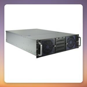 Inter-Tech 3U-30765 3U Rack Server Case, E-ATX, 5x 120 mm Fans, Black