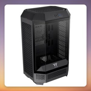 Thermaltake The Tower 300 Black Mini-Tower Case, Tempered Glass, µATX / Mini-ITX