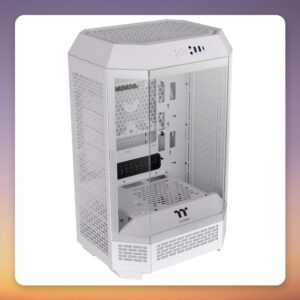 Thermaltake The Tower 300 Snow White Micro-ATX Mini Tower Case, Tempered Glass