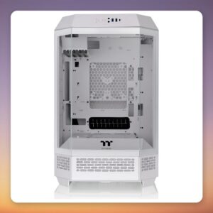 Thermaltake The Tower 300 Snow White Micro-ATX Mini Tower Case, Tempered Glass