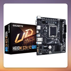 GigaByte H610M S2H V2 Intel H610 LGA 1700 Micro ATX Motherboard, DDR5