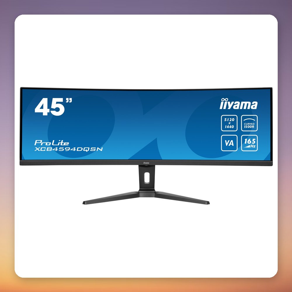 Iiyama ProLite XCB4594DQSN-B1 44" DQHD 165 Hz Curved VA Monitor – image 2