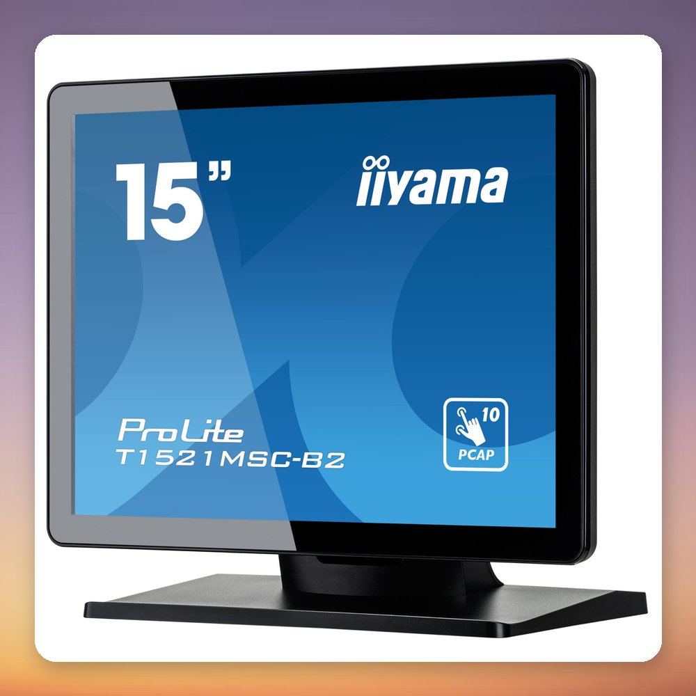 Iiyama ProLite T1521MSC-B2 15" XGA Touchscreen Monitor, 10-Point Touch, Black – image 3