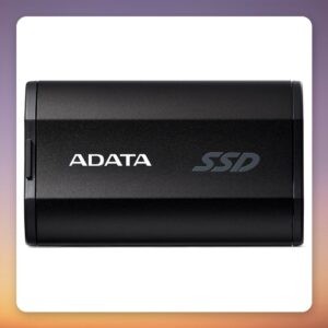 ADATA SD810 4 TB External SSD, USB 3.2 Gen 2×2, 2000 MB/s, IP68, Black