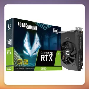 Zotac GeForce RTX 3050 SOLO 6 GB GDDR6 Graphics Card (1x DisplayPort, 2x HDMI 2.1)