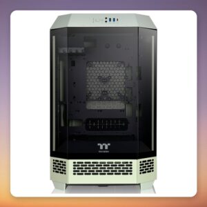 Thermaltake The Tower 300 Matcha Green Mini-Tower Case, Tempered Glass, Light Green