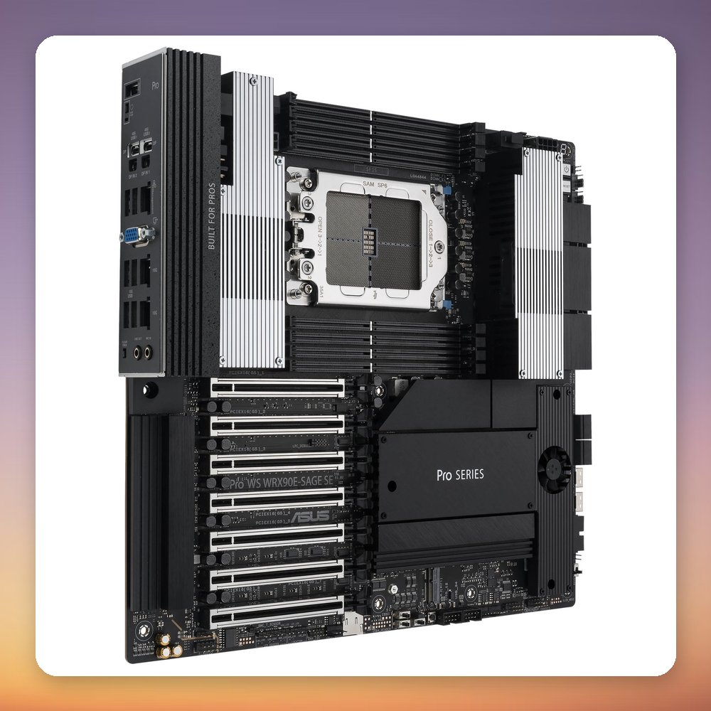 Asus PRO WS WRX90E-SAGE SE sTR5 EEB Workstation Motherboard, 8x DDR5 ECC, 7x PCIe 5.0 x16 – image 3