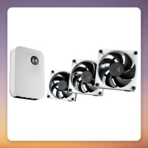 HYTE THICC FP12 3x 120 mm PWM Case Fan Pack with Nexus Portal, Black/Grey