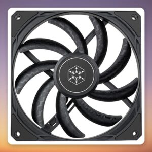 Silverstone Air Slimmer 140 140 mm Slim PWM Case Fan, Black, 1700 RPM