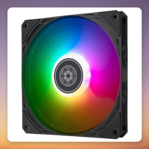 Silverstone Air Slimmer 140 ARGB 140 mm PWM Slim Case Fan, Black