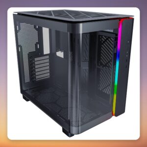 Montech KING 95 ATX Mid-Tower Case, Black, Dual Tempered Glass, Mesh Front
