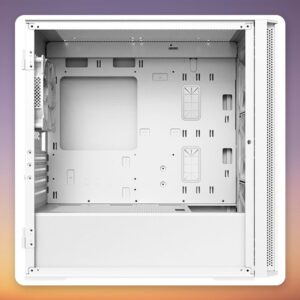 Montech AIR 100 ARGB Micro-ATX Mini Tower Case, White, Tempered Glass