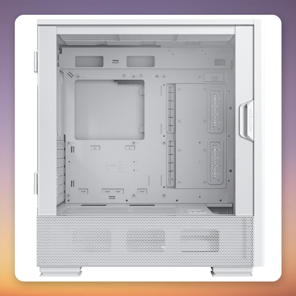 Montech SKY TWO GX Mid-Tower Case, White, Tempered Glass, E-ATX, 3x ARGB Fans – image 4