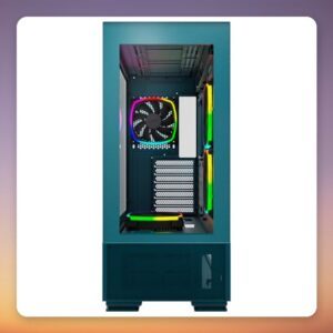 Montech SKY TWO Mid-Tower ATX Case, Blue, 2x Tempered Glass, ARGB, 4x 120 mm PWM Fans