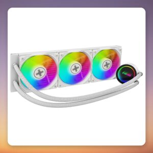 Xilence LiQuRizer LQ360G.W.ARGB 360 mm AIO Liquid Cooler, White, ARGB