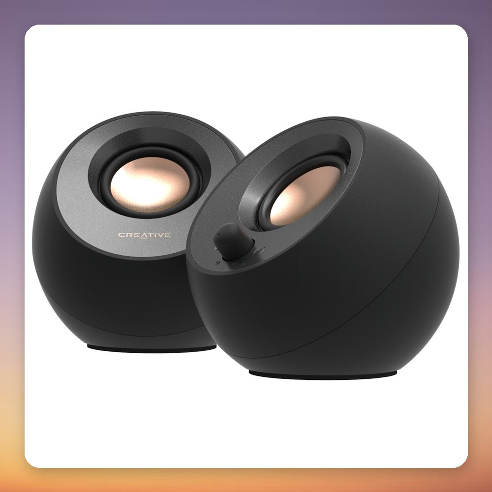 Creative Pebble V3 2.0 Bluetooth 5.0 USB-C Desktop Speakers, Black – image 3