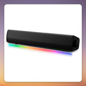 Creative Sound Blaster GS3 2.0 Bluetooth 5.4 USB-C RGB Soundbar, Black