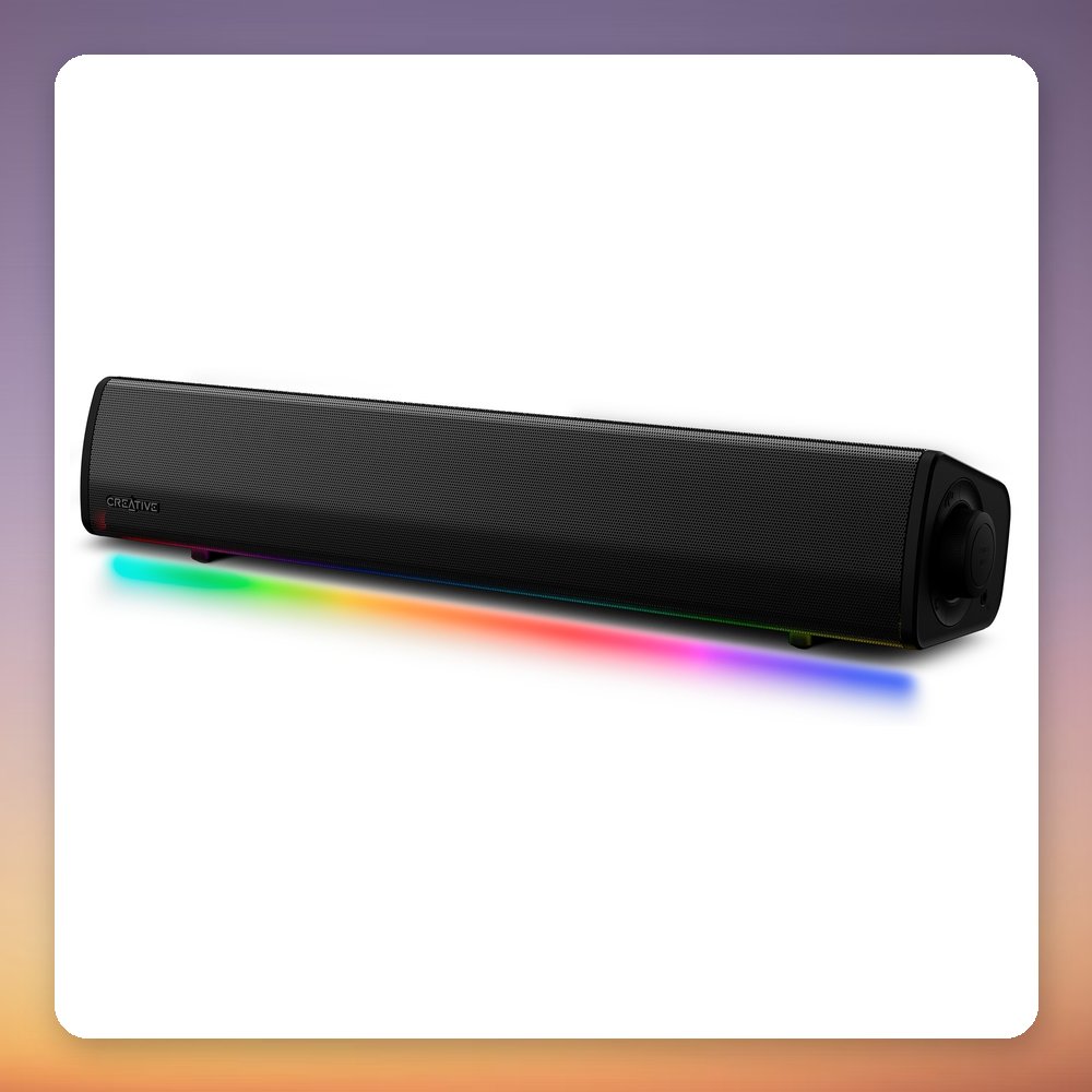 Creative Sound Blaster GS3 2.0 Bluetooth 5.4 USB-C RGB Soundbar, Black – image 2
