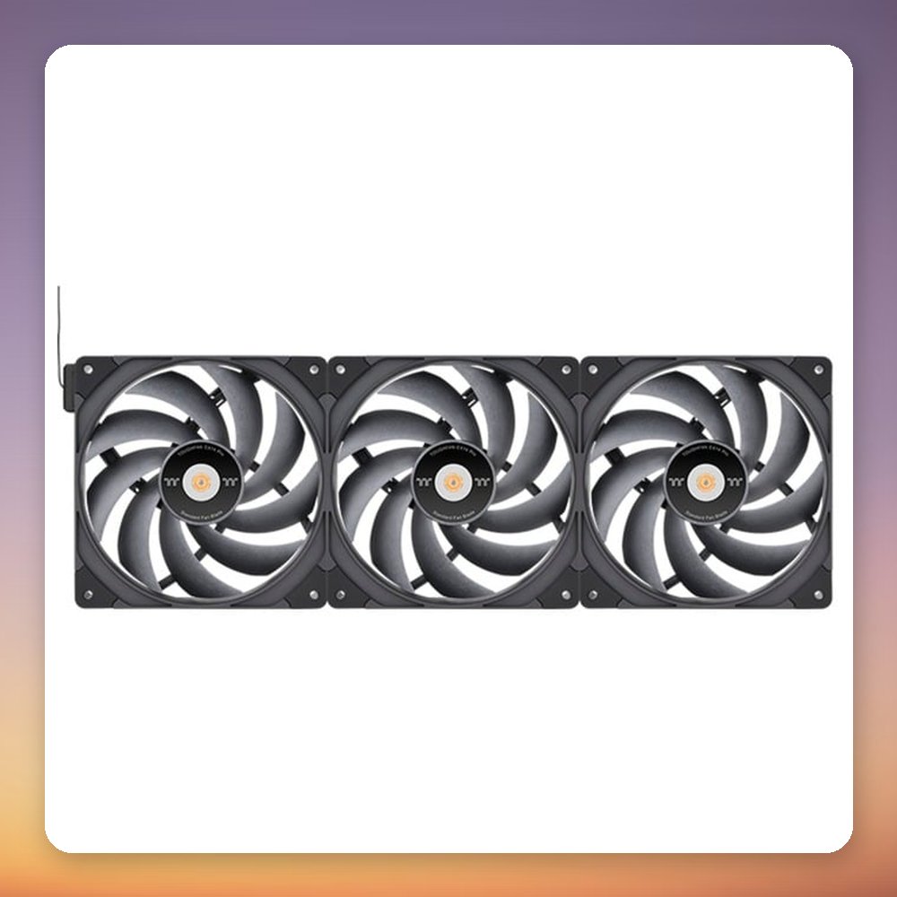 Thermaltake TOUGHFAN EX14 Pro 140 mm PWM Case Fan, Black, 3-Pack, Swappable Blades