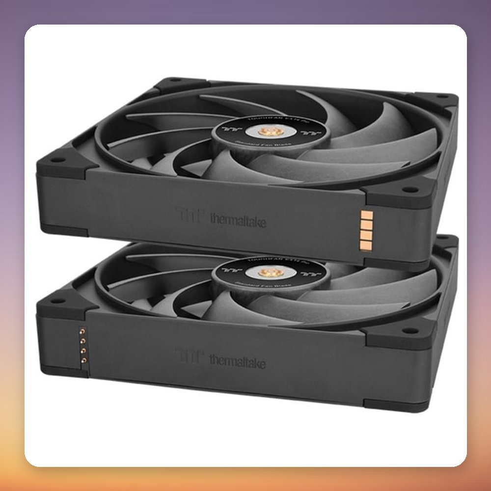 Thermaltake TOUGHFAN EX14 Pro 140 mm PWM Case Fan, Black, 3-Pack, Swappable Blades – image 3
