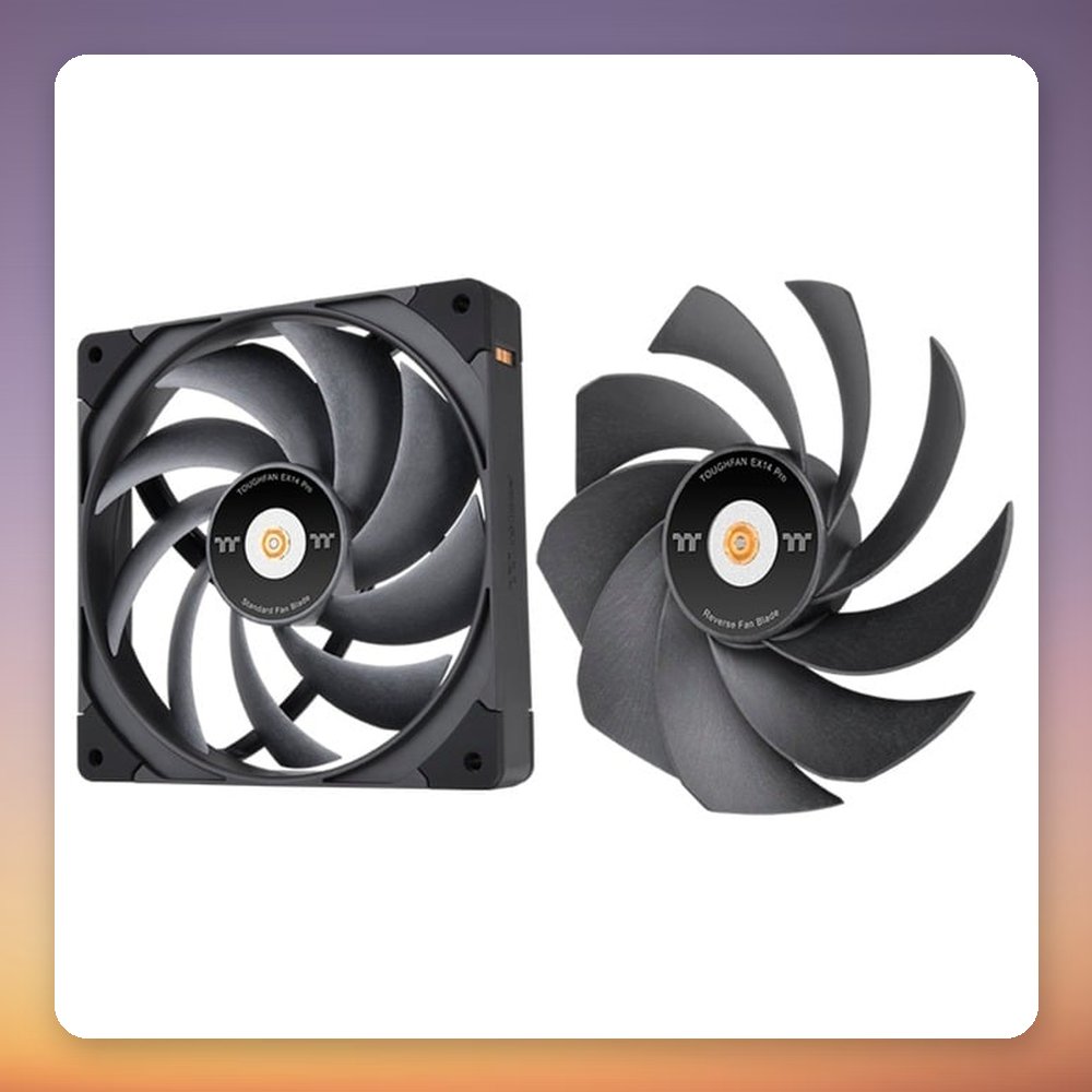 Thermaltake TOUGHFAN EX14 Pro 140 mm PWM Case Fan, Black, 3-Pack, Swappable Blades – image 4