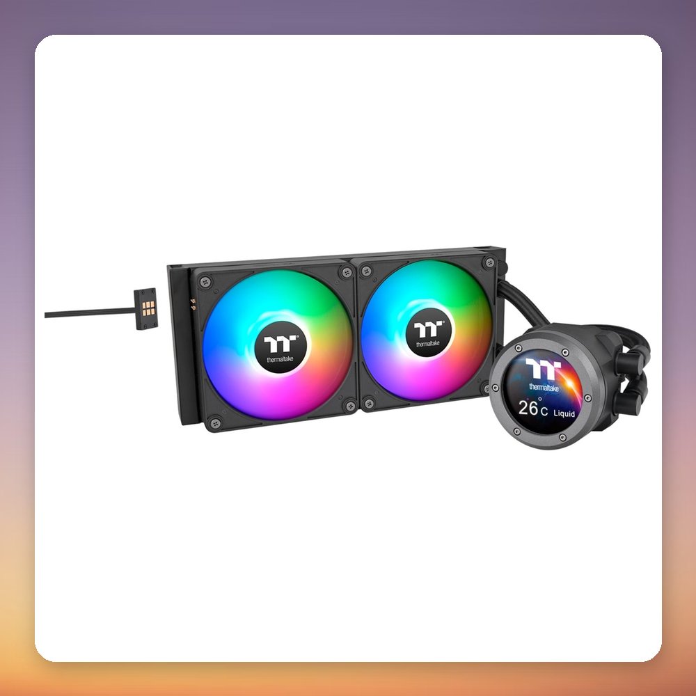 Thermaltake TH240 V2 Ultra EX ARGB 240 mm AIO Liquid Cooler with LCD Display, Black