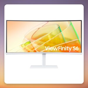 Samsung ViewFinity S65TC 34″ UWQHD 100Hz Curved Monitor, Thunderbolt 4, White