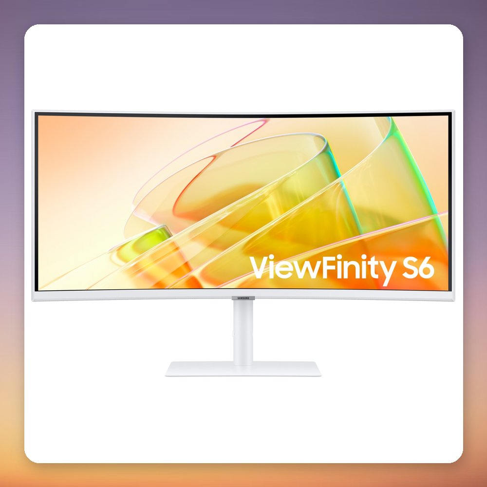 Samsung ViewFinity S65TC 34" UWQHD 100Hz Curved Monitor, Thunderbolt 4, White – image 2