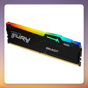 Kingston FURY Beast RGB 16 GB DDR5-6000 CL30 (1×16 GB) Intel XMP 3.0 / AMD EXPO