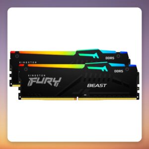 Kingston FURY Beast RGB 64 GB DDR5-6000 CL30 (2×32 GB) Intel XMP & AMD EXPO