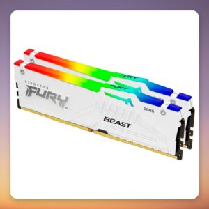 Kingston FURY Beast RGB 32 GB DDR5-6000 CL30 (2×16 GB) White, XMP & EXPO