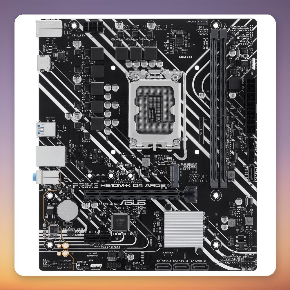 Asus PRIME H610M-K D4 ARGB Intel H610 LGA 1700 Micro ATX Motherboard – image 2