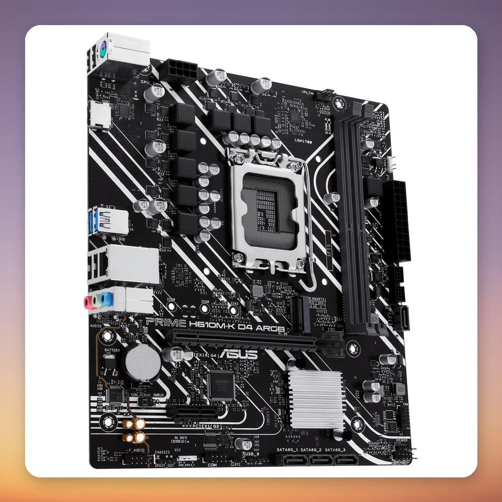 Asus PRIME H610M-K D4 ARGB Intel H610 LGA 1700 Micro ATX Motherboard – image 3