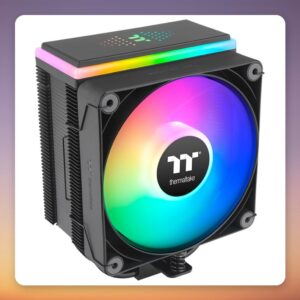 Thermaltake ASTRIA 400 ARGB 120 mm CPU Cooler, 6 Heatpipes, 230W TDP, Black