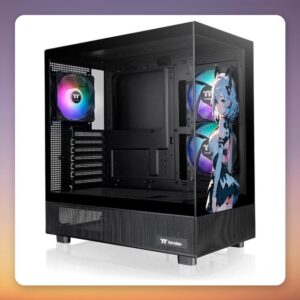 Thermaltake View 270 SP Edition Mid-Tower Case, Black, Tempered Glass x 2, 3x ARGB Fans